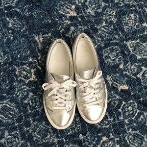 Tory Burch silver sneakers